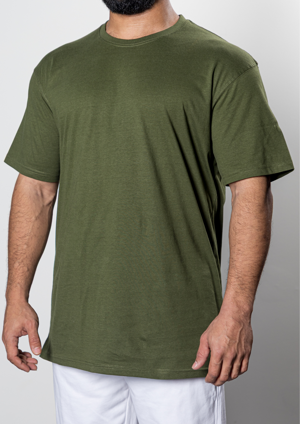 ⁠NO JEANS Cotton T-shirts – Army Green