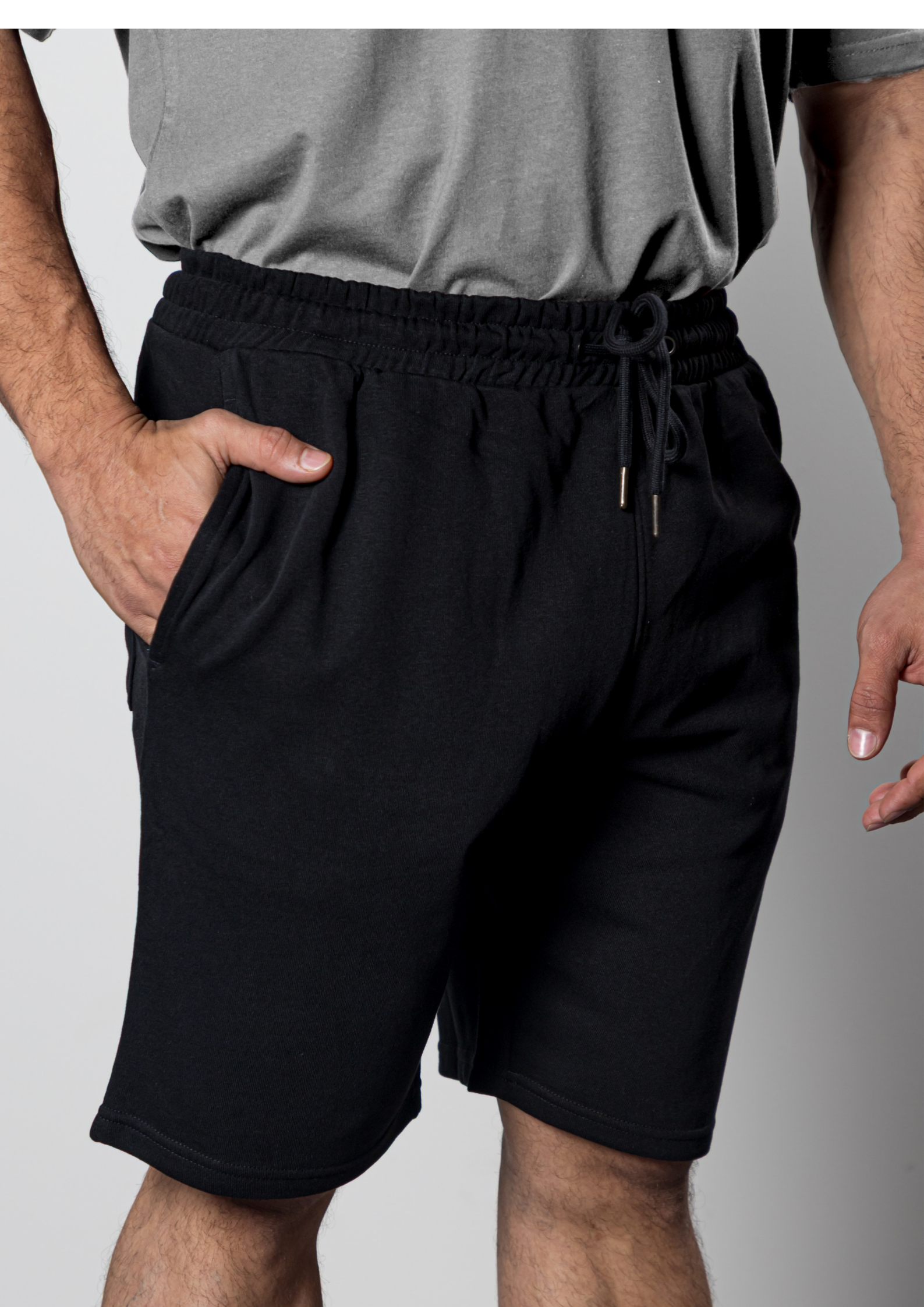NO JEANS Cotton Shorts – Black
